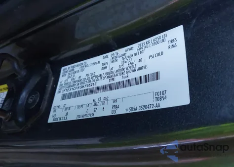 2016 Ford F-150 Xlt from USA, damaged, VIN 1FTEX1CPXGKF95213